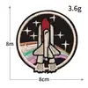 Tecido para Bordado Série Foguete Estelar de Nave Espacial Adesivo Combinação de Conjunto Emblema Redondo Patch de Etiqueta Bordado em Computador