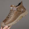 Zapatos de Hombre Otoño e Invierno Nuevo Forrado de Felpa Engrosado Zapatos de Algodón de Caña Alta Leggings Casuales para Hombre Suela Blanda Todo Combinable Zapatos de Montaña para Exterior