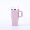 Nueva taza de coche con asa de 20 oz transfronteriza, taza aislada de acero inoxidable 304, taza de agua portátil con pajilla, taza de hielo para mantener el frío
