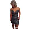 Comercio exterior ebay Amazon Vestido de noche de lentejuelas para mujer sexy de tirantes vestido de fiesta ajustado brillante