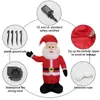 Modelo Inflável de Papai Noel Transfronteiriço de 1,2m Decoração de Jardim para Festa de Natal com Luzes LED Embutidas