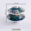 Melamina Imitación Porcelana Olla Caliente Restaurante Platos para Servir, Tazas para Platos, Plato de Nueve Compartimentos para Olla Caliente Nannan, Tazas de Té, Tazones de Té, Tazones con Tapa, Resistentes a Roturas
