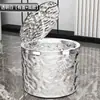 Mesa de Centro de Luxo para Quarto de Alta Aparência Mini Lixeira Fofa para Mesa com Tampa Tipo Prensa para Uso em Casa e no Carro