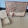 Mesa de Assinatura de Madeira para Atacado Transfronteiriço Artesanato em Madeira Livro de Assinaturas para Convidados de Casamento Quadro de Mensagens Commemoração Criativa de Amor