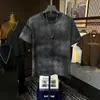 Camiseta de Manga Corta con Cuello Redondo, Diseño de Patrón Tie Dye en Contraste Simple de Verano, Camiseta Holgada de Nicho para Hombre, Versátil