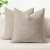 Fronha de chenille, almofada lisa de trama simples, cor lisa, moderna e simples, almofada de sofá macia, fotografada exclusivamente pelo Capitão Niu para vendas transfronteiriças