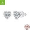 Brincos de prata originais mini love moissanite brincos diários all-match em forma de coração s925 brincos de prata esterlina brincos femininos