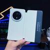 Para Huawei Mate60Pro Capa Flip de Couro com Cor Correspondência para Celular Mate70 Lente com Janela Lateral Capa Protetora Resistente a Quedas
