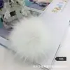 Bola de pelo de raposa sintética bola de pelo falso bola de pelo de guaxinim artificial pingente de chave DIY acessórios para roupas chapéu vestuário