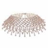 Collar creativo de moda europea y americana para mujer. Hermoso collar de diamantes de lujo para novias europeas y americanas. Collar sexy con borlas de diamantes exageradas.