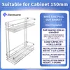 Almacenamiento de Cocina Montaje Lateral Cesta Extraíble Cesta de Alambre Metálico