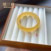 Pulsera de Jade Huanglong Natural para Mujer Pulsera de Jade de Cuarcita de Yunnan Jade Zi Tipo Hielo Jade Hetian Pulsera Plana de Jade Amarillo