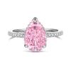 925 prata esterlina feminina INS amor transfronteiriço anel rosa diamante açúcar super flash anel de diamante de alto carbono anel de casamento europeu e americano