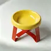 Soporte de Comedero para Gatos y Perros de Alta Apariencia Estilo Nave Espacial, Protector de Cuello, Altura Ajustable, Comedero Anti-Derrames para Mascotas, Comedero para Gatos y Perros, Bebedero, Juego de Tazones y Platos