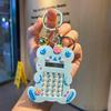 Creativo llavero de calculadora de oso fresa de laberinto de rompecabezas de dibujos animados, colgante lindo para coche, mochila escolar, regalo al por mayor