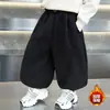 Calças de Pelúcia Outono e Inverno para Meninos Estilo Casual para Meninos Pequenos Calças Jogger 2026 Novas Calças de Lã Inteiras para Crianças Estilo Lanterna