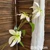 Flores de Casamento Brancas Simulação Flores de Casamento Arranjo de Cena Flores Artificiais Paisagismo Flores de Fileira no Chão Decoração Suave Arte Floral Arranjo de Flores Rosas