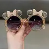 Óculos de sol de desenho animado com laço de cristal Coringa bebê óculos de sol fofos tendência moda infantil fábrica atacado novo