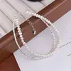 Pulseira de Prata Esterlina S925 com Água-Marinha Natural e Pérola de Água Doce, Camada Dupla de Prata, Joia Exquisita de Luxo Leve de Alta Qualidade