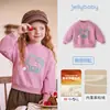 Sudadera con Forro Polar Jerry para Bebés Niñas, Top Cálido Infantil, Nuevo Estilo Otoño/Invierno, Ropa para Niñas Pequeñas y Bebés