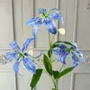 Arranjo de Flores Artificiais Azuis de Luxo para Casamento Arranjo Floral DIY Arranjo de Flores para Janela de Shopping Center ao Ar Livre Paisagismo com Flores Artificiais