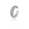 Anillo Blanco de Encaje Hueco Ajustable Estilo Francés para Hombres y Mujeres Índice Elegante Incrustado Directo del Fabricante