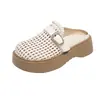 Sandalias de Malla Caladas con Suela Gruesa y Punta Cerrada para Mujer, Nuevo Estilo Verano 2026, Mocasines de Plataforma Transpirables sin Cierre