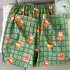 Pijama de casal atacado transfronteiriço feminino e masculino desenho urso verde primavera e verão manga curta shorts terno fofo de três peças