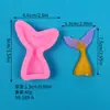 Molde de Silicone Líquido para Bolo Sereia Série Oceano Cauda de Peixe Grande e Pequena Molde de Decoração de Confeitaria Concha Caramujo