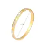 Pulsera de Acero Inoxidable con Circonita de Trébol de Cuatro Hojas, de Gran Venta Transfronteriza, Pulsera Sencilla y Versátil de Acero de Titanio Dorado de 18K para Mujer
