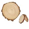 Adornos para la cabeza de madera maciza con virutas de madera redondas, pintados a mano, para jardín de infantes, con base de abeto