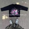 Camiseta de manga corta holgada estilo americano con cara divertida, para celebridad de internet, concierto transfronterizo, hip-hop, estampada, en stock, top tipo jersey
