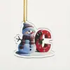 Decoraciones de Muñeco de Nieve Navideño, Adornos para Árbol de Navidad, Regalos Navideños Transfronterizos al por Mayor, Colgantes Acrílicos, Navidad