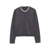 Invierno 2025 Nuevo Moda Callejera Femenina Europea y Americana Ropa de Punto con Cuello de Encaje W027 1163