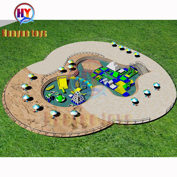 17x8m绿色水上乐园水上闯关 (1)