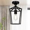 Lustre de cabeça única estilo retrô americano para loft, gaiola de ferro estilo industrial, luminária de teto preta, Amazon AliExpress transfronteiriço