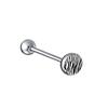 Comercio Electrónico Barra Recta de Acero Inoxidable Clavo para Lengua Rosca Externa Varios Colores Goteo de Aceite Anillo para Lengua Piercing Joyería