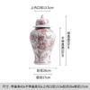 Vaso de cerâmica rosa vermelha pintado à mão ornamentos decorativos de cerâmica estilo Hong Kong joias de cerâmica hidropônica senso de alto nível
