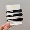 Elegante Pinza Metálica Negra para el Cabello para Mujer, Flequillo Lateral, Pinza de Pico de Pato, Cabello Roto Fijo Accesorios para el Cabello de la Frente Pinza para el Cabello