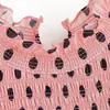 Vestido feminino elegante de inverno transfronteiriço estilo europeu e americano 2026 nova moda com babados, bolo, estampado de bolinhas para o dia a dia e feriados