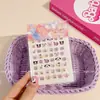 Lindas Pegatinas para Uñas Sanrio para Niños, Pegatinas de Uñas Desgastables, Parches para Uñas de Kuromi, Juguetes de Dibujos Animados para Niños