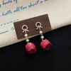 Pendientes de Perla de Agua Dulce Natural Original de Nicho Flor Eterna Pendientes de Flor con Borla de Perla Avanzados de Nicho Super Hada