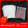 Fábrica local saco de vestuário transparente dupla espessura fosco saco suéter CPE embalagem saco fosco zíper saco atacado
