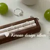 Joyas de estilo coreano para primavera-verano, nuevo anillo de plata de ley S925 con diseño de luna blanca y estrella retorcida, de cristal de luna transparente, con diseño exquisito