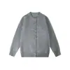 Nuevo Cárdigan de Botones de Piedra para Hombre Otoño/Invierno 2026, Suéter de Punto de Color Sólido con Cuello Redondo, Top Holgado de Moda Casual, Moderno