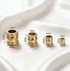 Cuentas Espaciadoras de Acero Inoxidable Cuentas Tambor 18K Cuentas de Agujero Grande Cuentas de Posicionamiento Accesorios para Joyería Hecha a Mano DIY Cuentas para Pulsera de Cuerda de Cuero Cuentas Sueltas