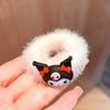 Cuerda para el cabello de otoño e invierno para niños, accesorios para el cabello de gato de dibujos animados, anillos para el cabello de felpa sin costuras para niñas y bebés, tendones de goma que no lastiman la cuerda para el cabello