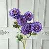 Flores Artificiales: Flor de Peonía Durian de 6 Cabezas para Decoraciones de Boda, Arreglos de Pasillo, Arreglos Florales, Decoración de Hotel y Hogar