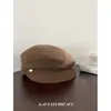 Novo Estilo Outono Inicial Marrom Feltro de Lã Boné Newsboy Feminino Boina Outono/Inverno Chapéu de Equitação Chapéu de Coco Retrô Chapéu Octogonal de Pintor