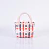 Plástico tecido vegetal cesta saco bolsa saco tecido saco cesta diy mão cesta de presente pequeno livro vermelho frito estilo de rua